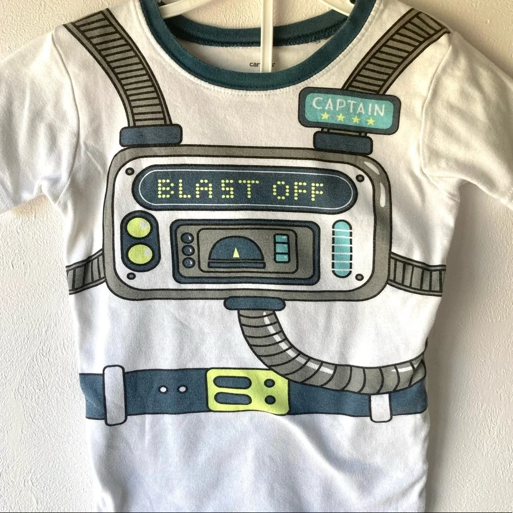 Carter’s Astronaut Short Sleeve Pajama Set Size 8